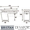 Bristan Claret 1 Hole Bath Filler Tap Dimensions